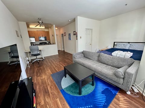Popular Airbnb listing: Modern studio apartment- with pool and spa in Lower Pacific Heights