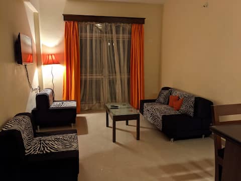 1BHK flat with pool, next to the beach