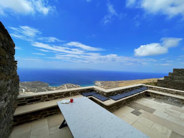 Dionysos sea and stone luxury villa