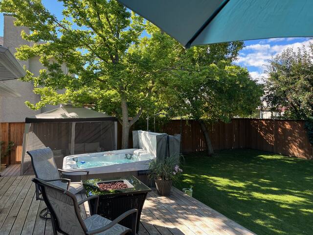 Long term summer rental house with hot-tub.