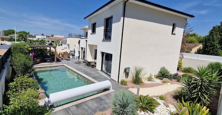 Villa D'architecte - Piscine Chauffée - 400m Plage - Agde