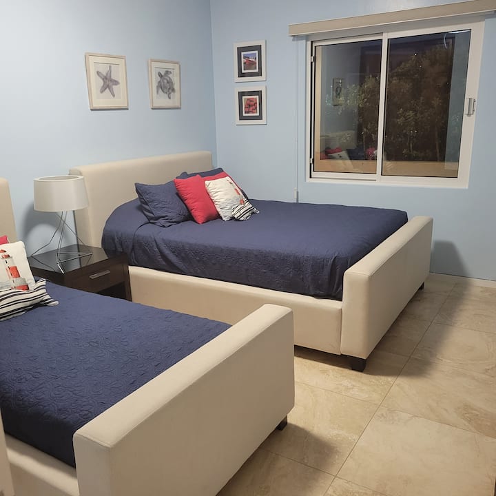 2nd Bedroom Queen & Single beds