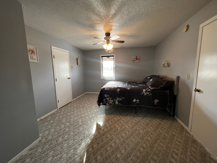 Bedroom #2 has a spacious walk in closet and a New Queen Bed.  Both Bedrooms have room to add an air mattress which can be supplied if you leave a note for us. 