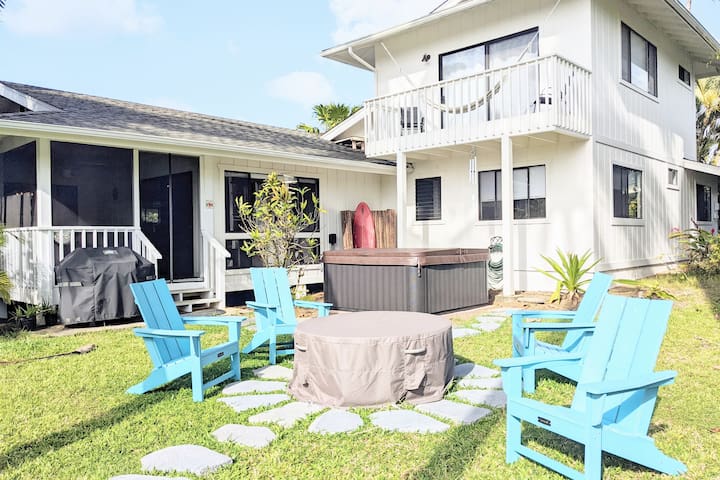 Princeville home w/ 3 br, AC, hot tub