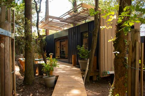 Vaimiti, Cozy cabin under the pine trees (50m beach)