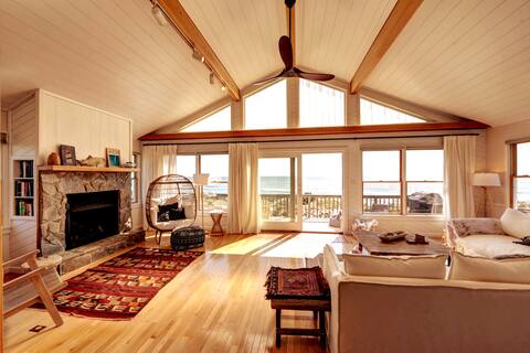 Beachfront:  Light and Waves atop the Dunes