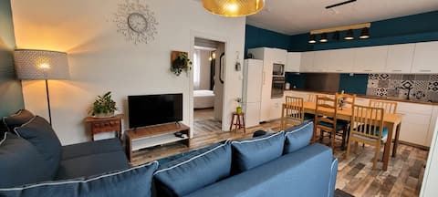 Lovely apartment with exterior.