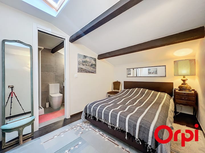 शॉवर रूम वाला वातानुकूलित कमरा