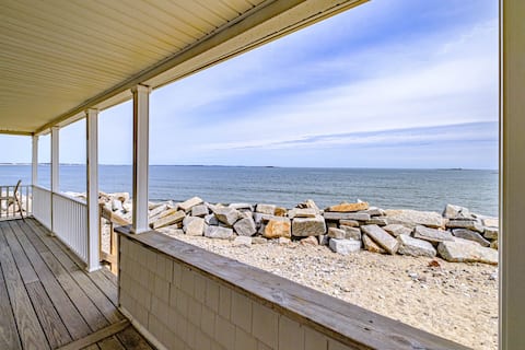 Coastal Charm! 4-BR Oceanfront Escape, Huge Porch!