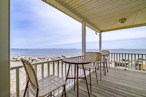 Coastal Charm! 4-BR Oceanfront Escape, Huge Porch!