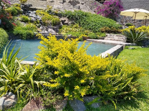 Private room, BBQ, pool, Oasis de La Planicie 1