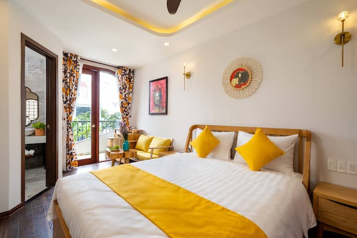 A gentle bedroom with a white tone and full amenities will give you a better night’s sleep. And one more special thing only the second has in the villa.  Those are beautiful balconies.

