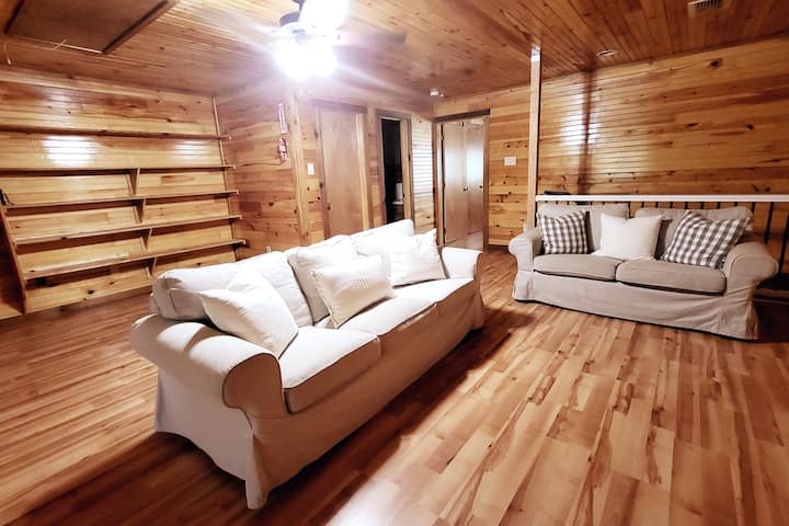 Upstairs lounge area