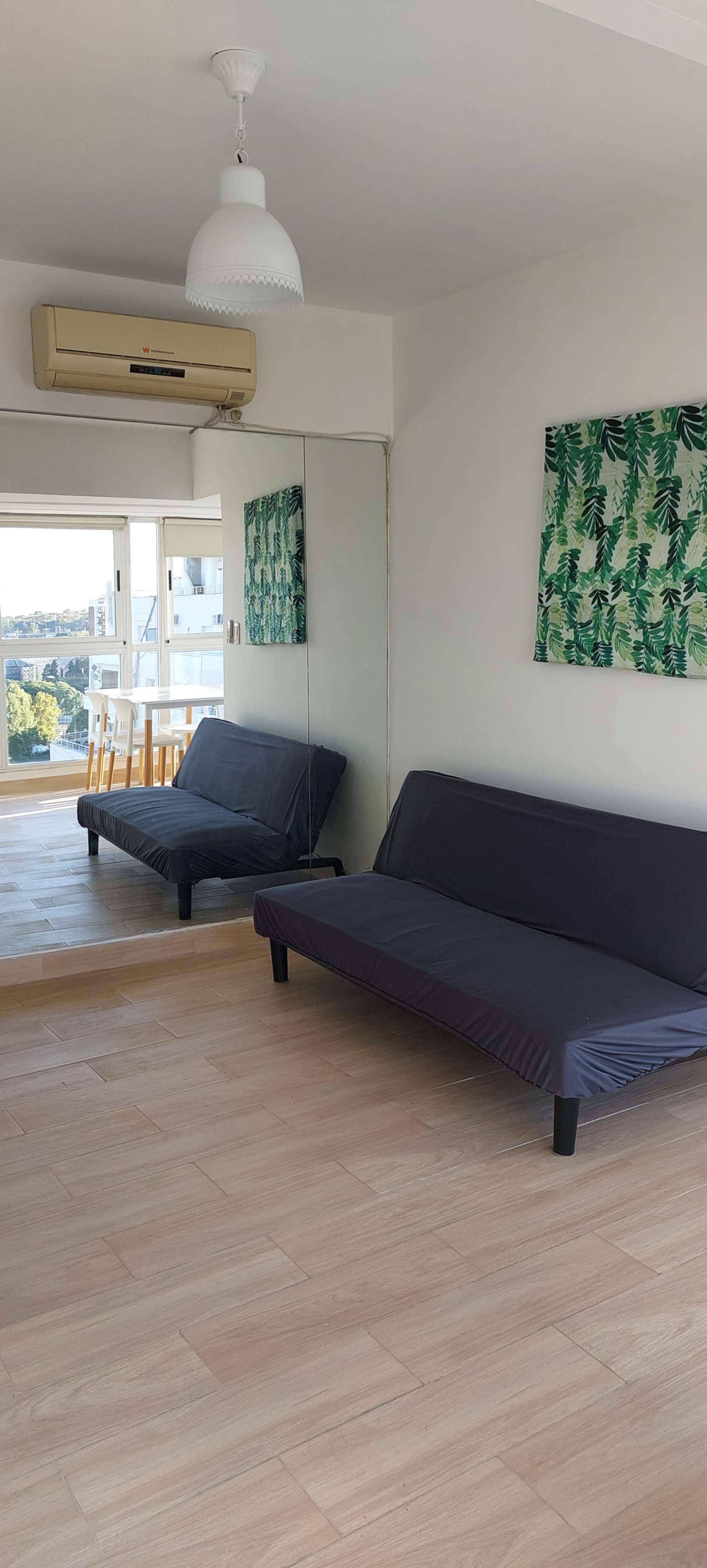 Apartamento com vista para o Rio e dois dormitórios em Palermo