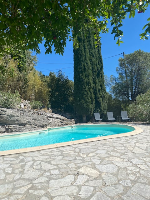 Private Pool, View & Calm: Ardeche Stone House