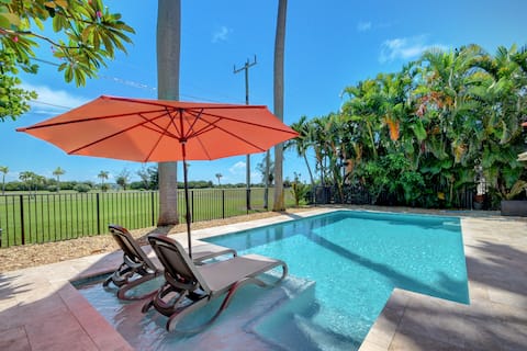 Tropical Pool Home on Golf Course & Near Beach