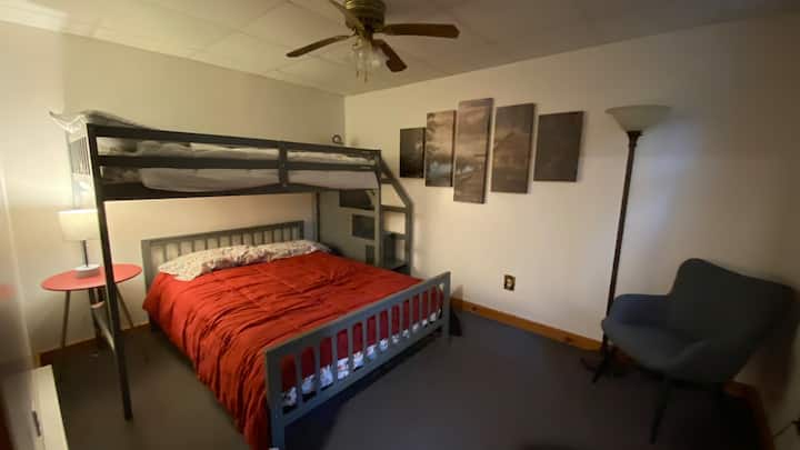 Bedroom 3, Full size bed with Twin size loft bed