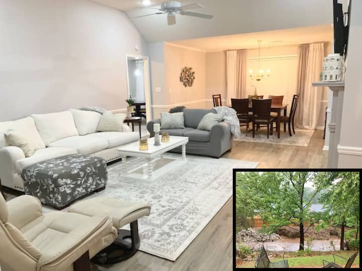 Updated Home on Creek *3 King Beds* 4 mi to UA Houses for Rent in