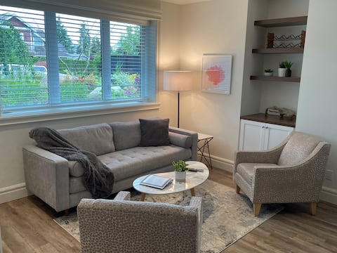 Successful Airbnb property: Bright new 2 bedroom garden view suite in North Vancouver City