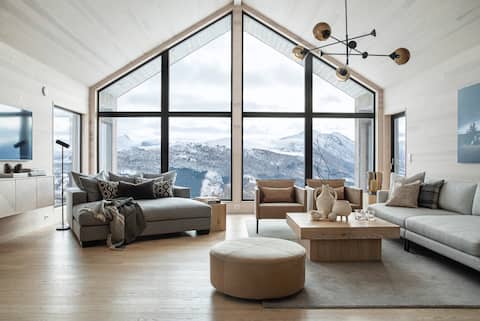 Modern luxury home with stunning mountain views