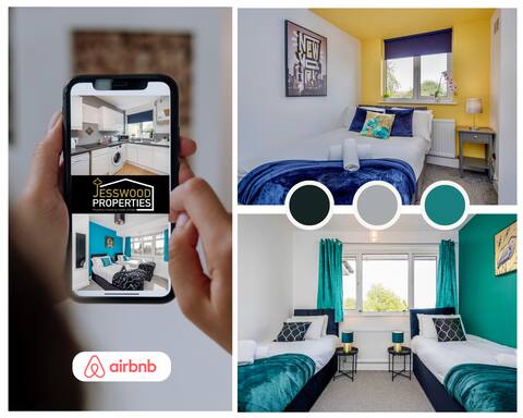 Modern 3 Bed Parking| Business | Family-M1