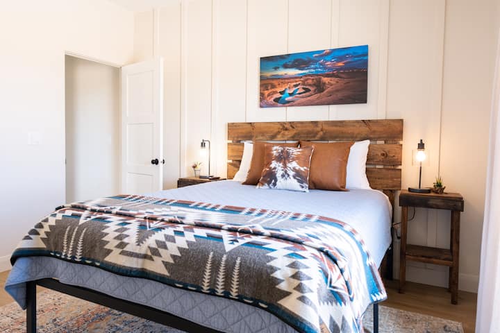 With this comfortable and relaxing bedroom, you have your own private bathroom.  42" TV , extra blankets and pillows with a walk in closet.