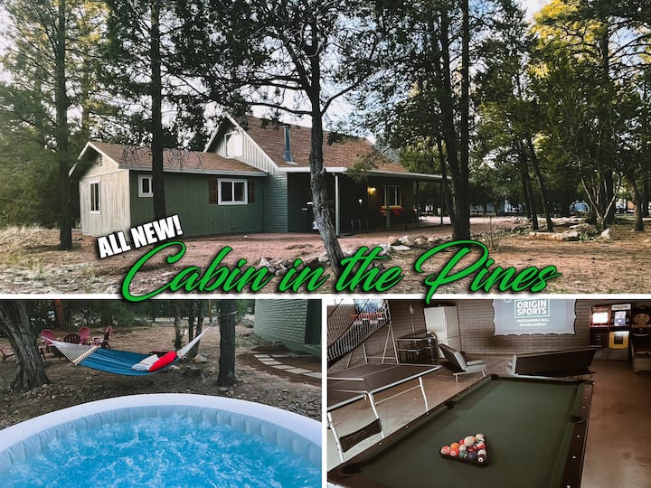 All New Cabin! Hot Tub Awesome Game Room! Cabins for Rent in Heber