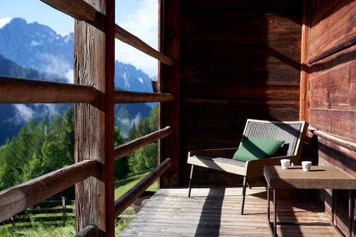 The balcony of the Pelmo bedroom