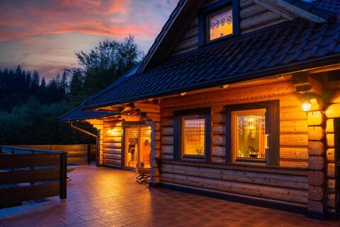 Horizontal House- Vistula | Log Home | Sauna | Terrace