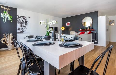 60 m² cozy with whirlpool bath near train station - 1 min