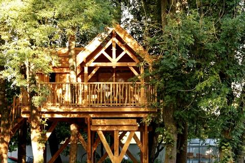 Unusual luxury jacuzzi treehouse