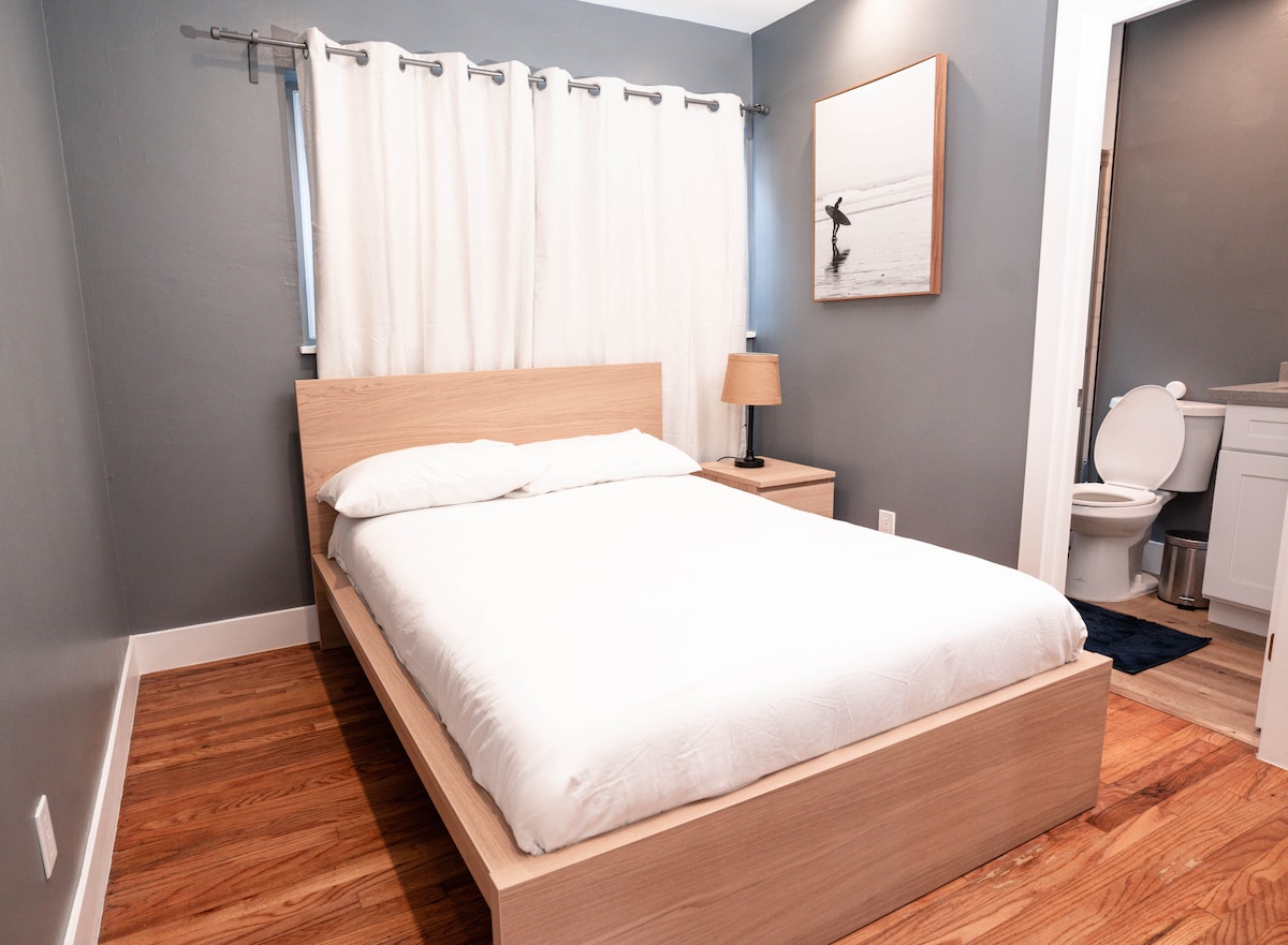 Room with shower and bathroom inside