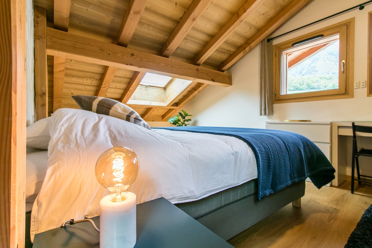 Bedroom 2 with 1 large double bed