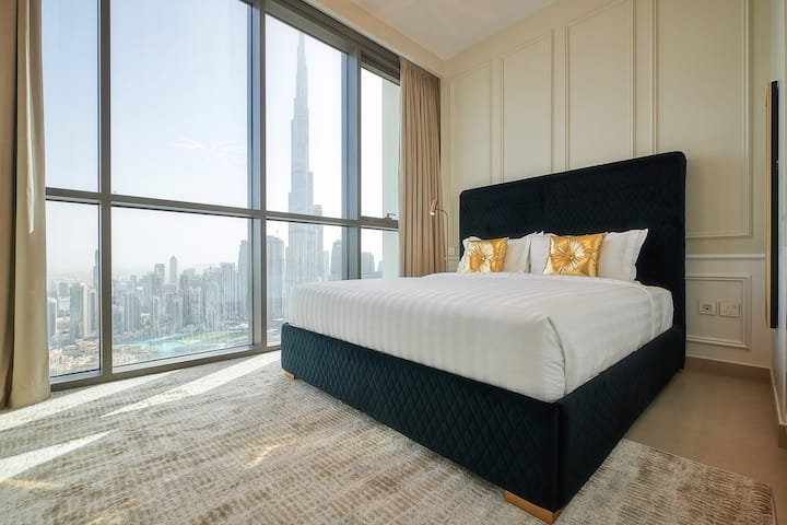 Spare Bedroom 1 with a gorgeous Burj Khalifa view