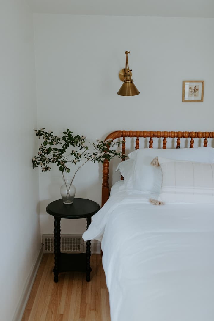 Enjoy a restful night on our premium mattress and quality linens.