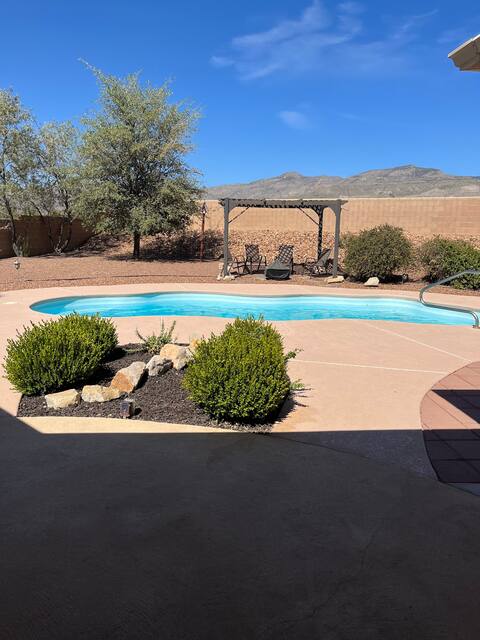 Modern Desert Oasis with pool, spa, and game room