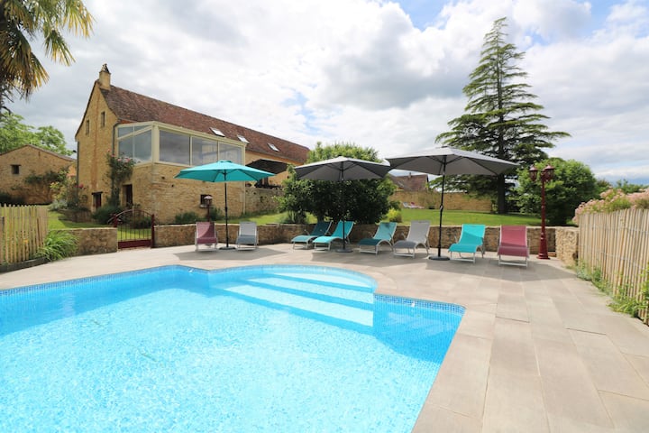 Périgourdine De Charme + Piscine/vue/jardin Clos - Trémolat