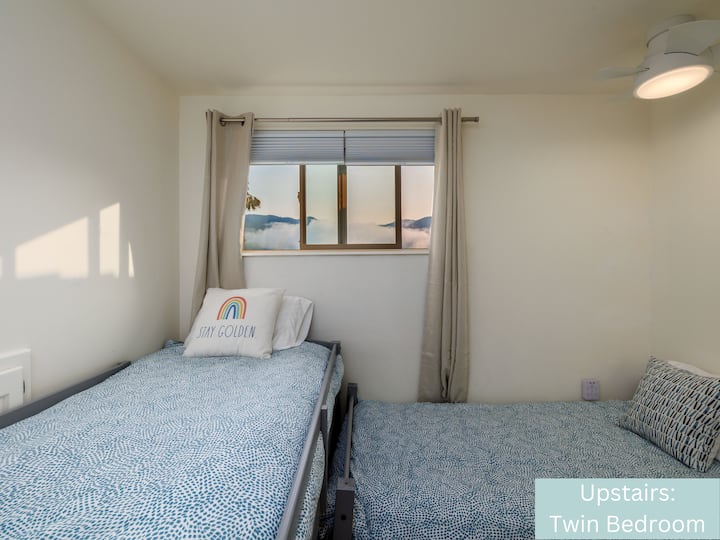 两张单人床非常适合儿童或成人过夜