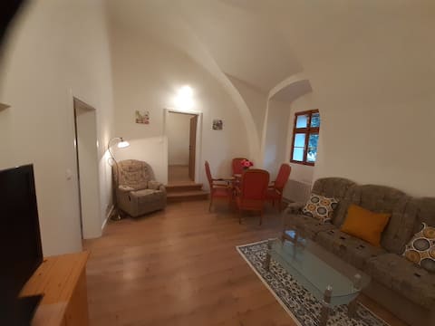 Cheerful house in historical complex with parking