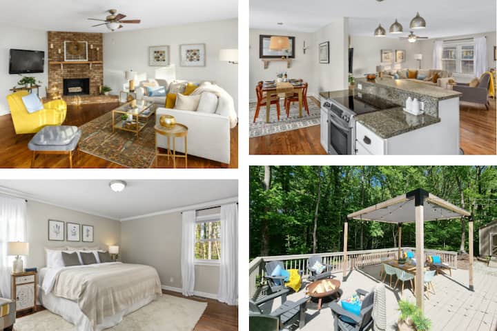 Durham Retreat; Deck, Grill, Firepit, Dining +More