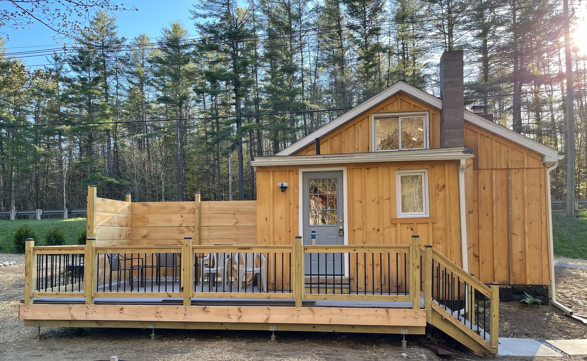 Cozy stream-side cabin