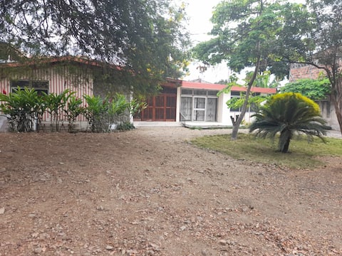 Complete house, furnished with secure parking