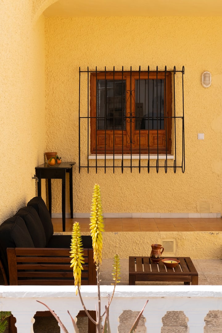 Authentic Spanish cottage with terrace and balcony.