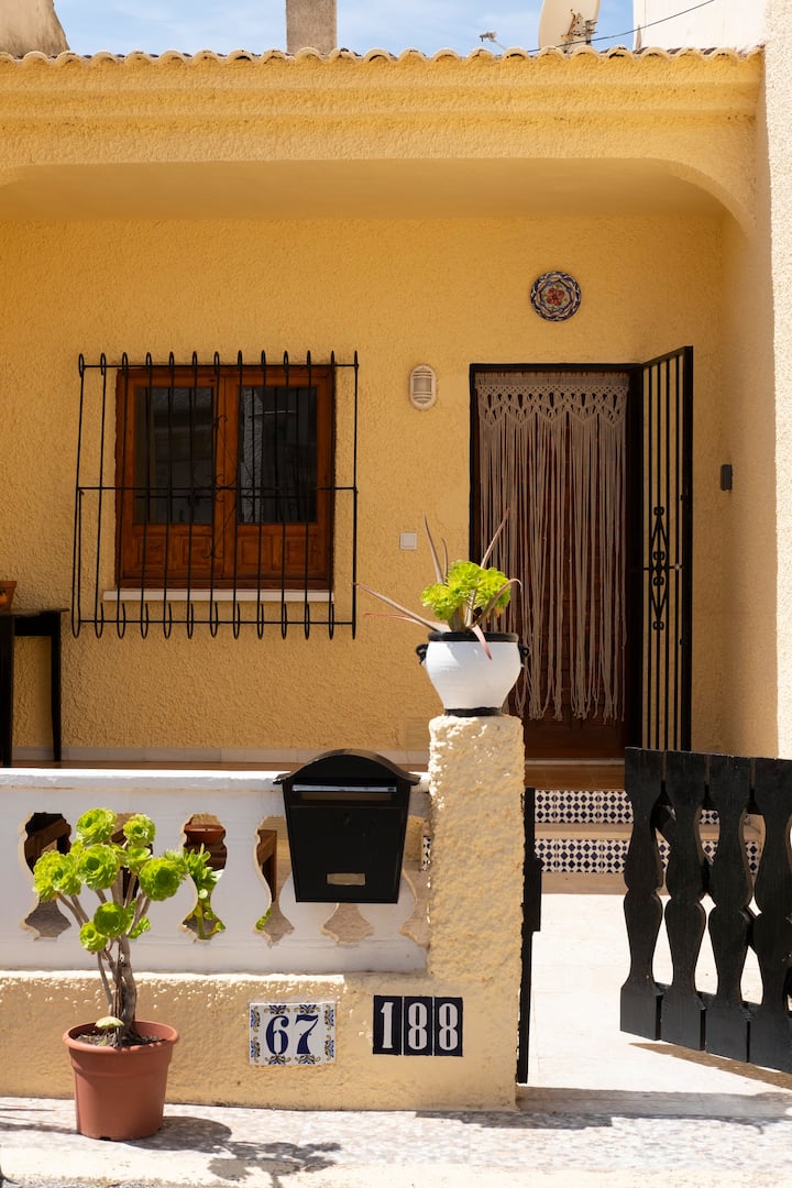 Authentic Spanish cottage with terrace and balcony.