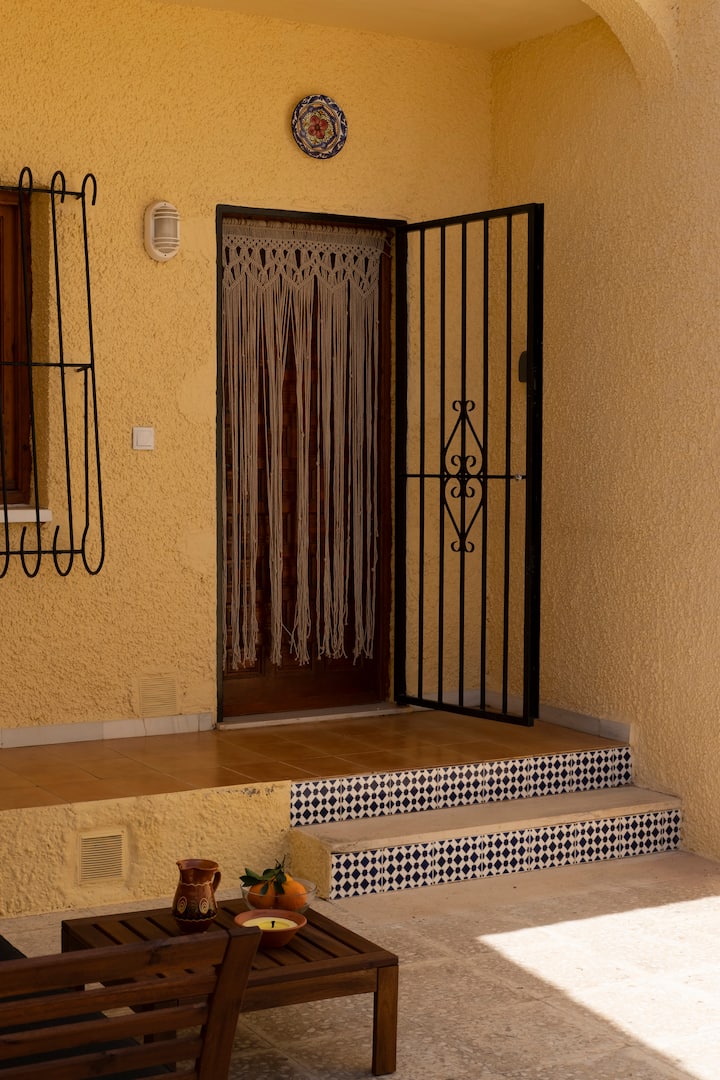 Authentic Spanish cottage with terrace and balcony.