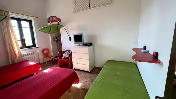 Dormitorio rojo