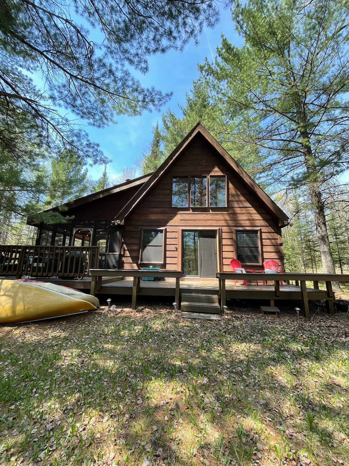 S'more Fun” Cozy cabin in the woods on the river - Cabins for Rent in  Grayling, Michigan, United States - Airbnb