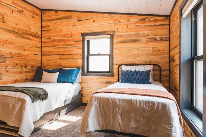 Bedroom 2 has a full size bed with twin trundle and an additional twin bed.