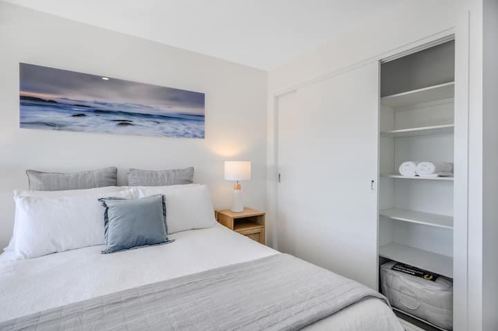 The 2nd bedroom has a luxurious Tasmanian made Queen bed, Built in robe . All linen is of the highest quality and professionally laundered. With  a fully equipped ensuite.
