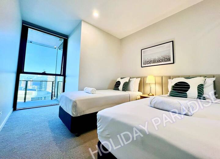 Schlafzimmer 2:  Zwei lange Einzelbetten